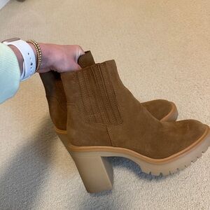 Dolce Vita H20 Ankle Boots in Camel Suede